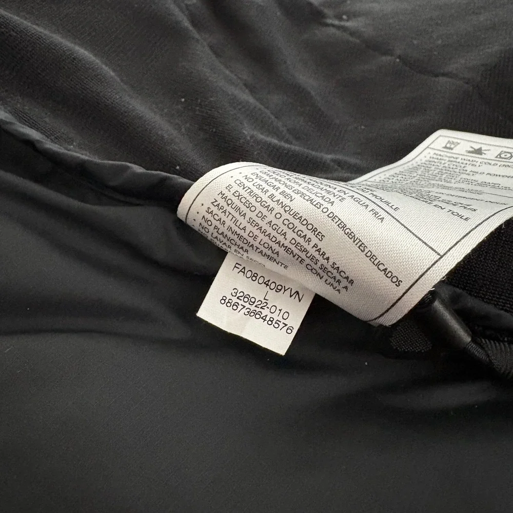 Nike‎ Puffer Jacket Girls Large 12-14 Black Good Chevron Quilted Down Coat